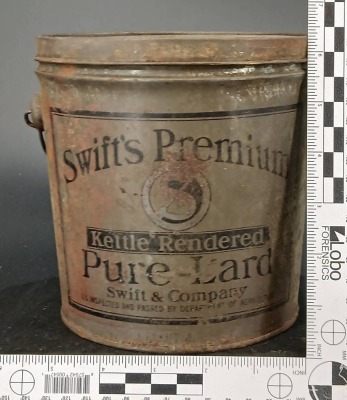 (2) Lard Tins with Branding - 8