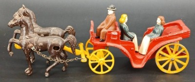 (2) Cast Iron Horse-Drawn Carriages - 3