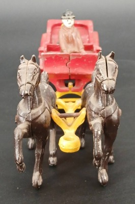 (2) Cast Iron Horse-Drawn Carriages - 4