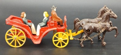 (2) Cast Iron Horse-Drawn Carriages - 5