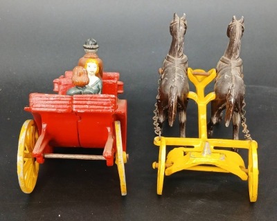 (2) Cast Iron Horse-Drawn Carriages - 6