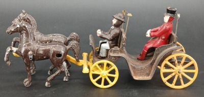 (2) Cast Iron Horse-Drawn Carriages - 9