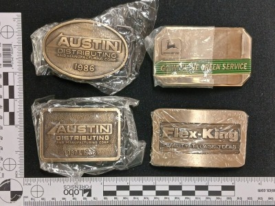Assortment of (8) Advertising Belt Buckles - 4