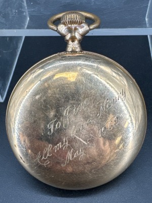 New York Standard 14k Gold Warranted Pocket Watch - 3