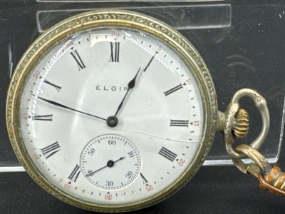 Elgin Pocket Watch With Chain-Like Fob - 2