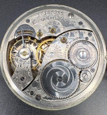 Elgin Pocket Watch With Chain-Like Fob - 3
