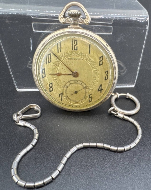 Hamilton Pocket Watch with 14k Gold-Filled Case