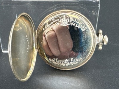 Hamilton Pocket Watch with 14k Gold-Filled Case - 4