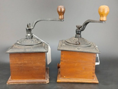 Cast Iron and Wood Coffee Grinders - 3