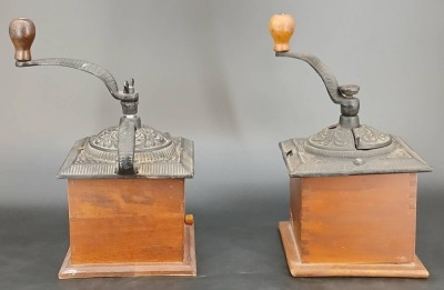 Cast Iron and Wood Coffee Grinders - 5