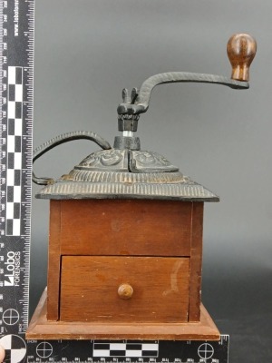 Cast Iron and Wood Coffee Grinders - 9