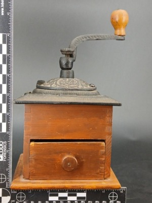 Cast Iron and Wood Coffee Grinders - 10