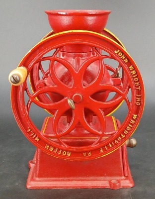 John Wright Inc. Cast Iron Coffee Mill - 5