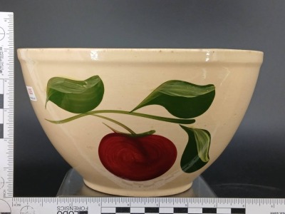 (4) Watt Pottery Apple Mixing Bowls - 8