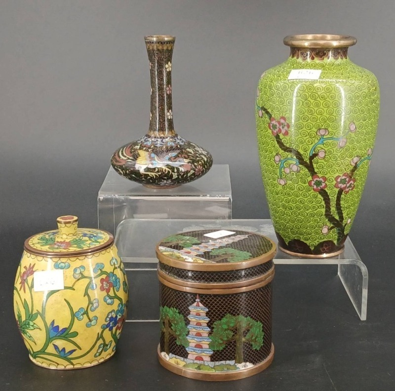 (4) Cloisonn&Atilde;&copy; Decorative Vessels