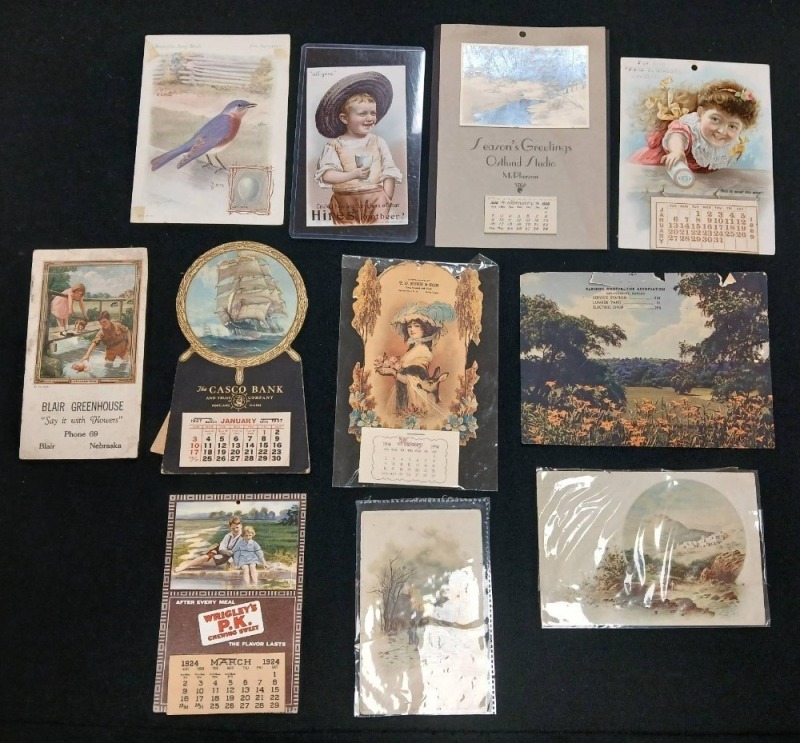 Vintage Advertising Calendars and Cards
