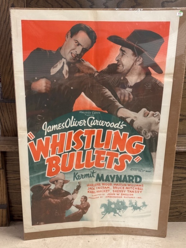 Whistling Bullets Movie Poster, 1930s