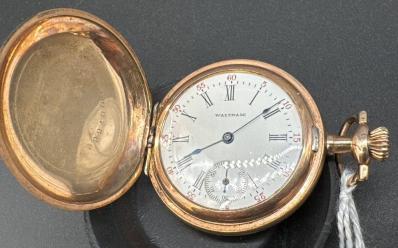 Waltham Pocket Watch With Gold-Toned Case