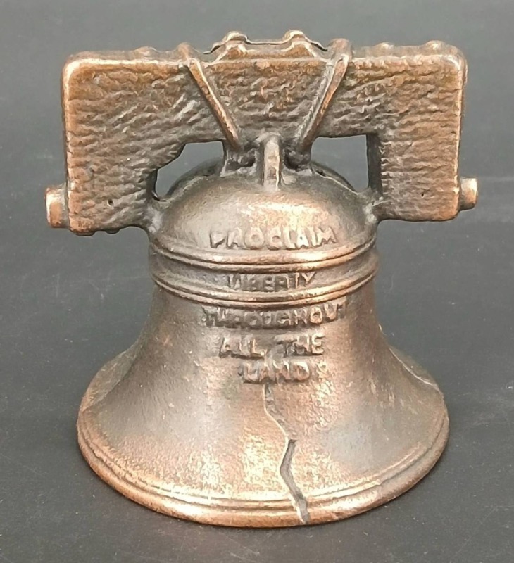 Bronze Liberty Bell-Shape Bank