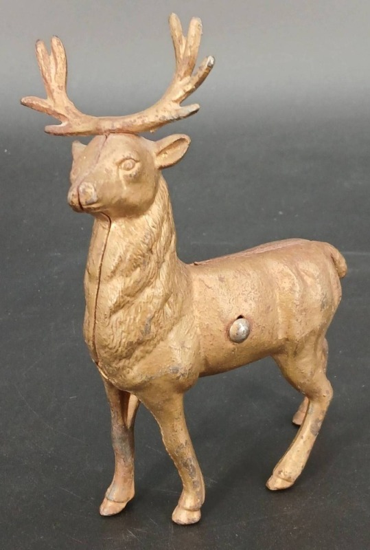 Cast Iron Stag Still Bank