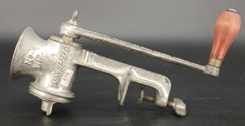 Winchester Model No. W12. Food Grinder