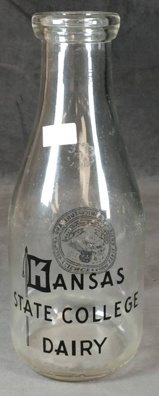 Kansas State College Dairy Milk Bottle