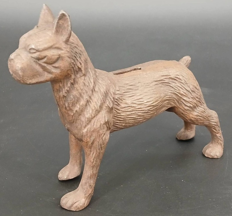 Cast Iron Dog Still Bank