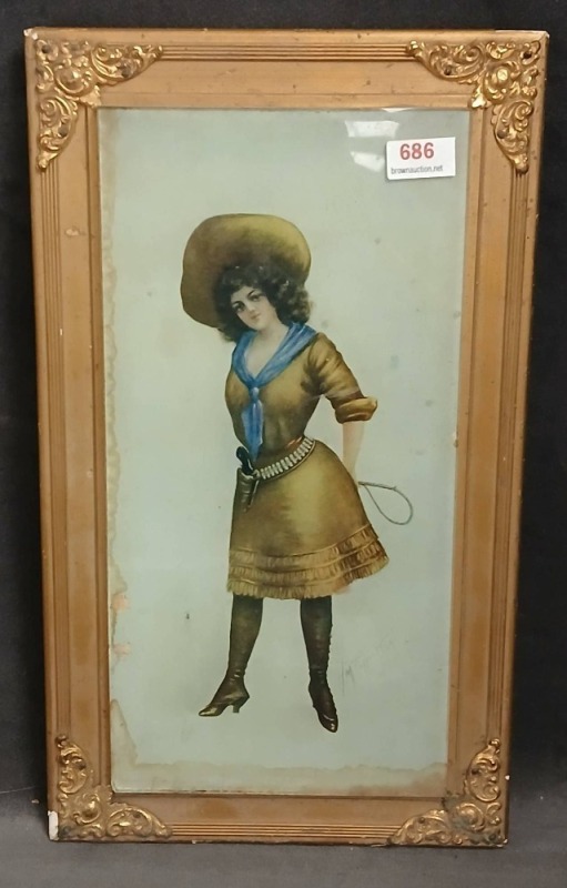 Vintage Annie Oakley Print by H.M. Pollock