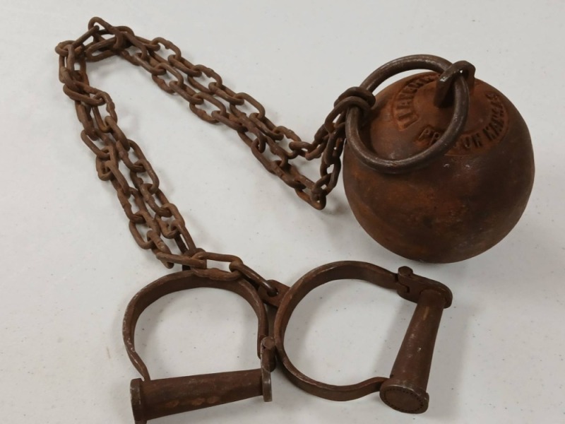 Reproduction Ball and Chain lEG Shackles
