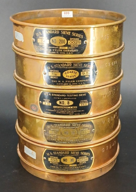 W.S. Tyler Co. Brass Sieves