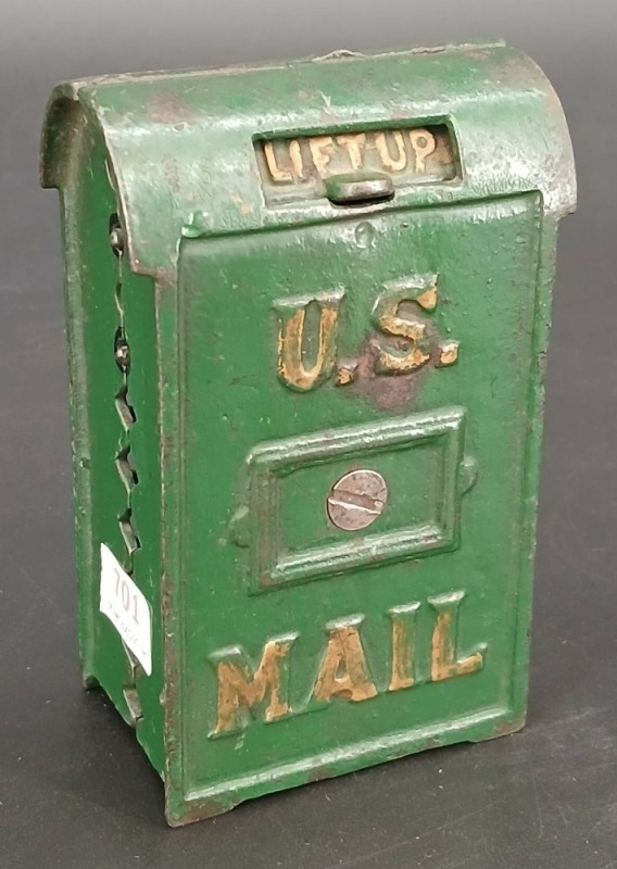 Cast Iron U.S. Mailbox Coin Bank