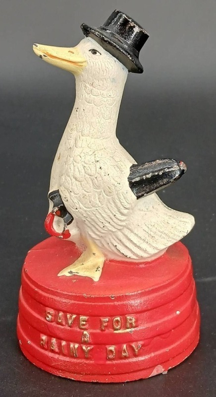 Hubley Cast Iron Duck Bank