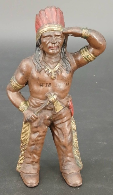 Hubley Cast Iron Native American Bank