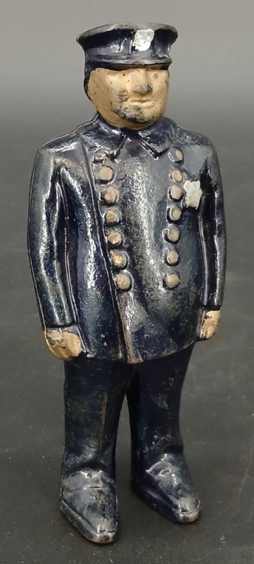 Cast Iron Policeman Bank by Arcade
