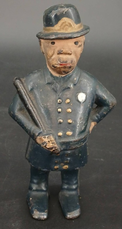 A.C. Williams Cast Iron Policeman Coin Bank