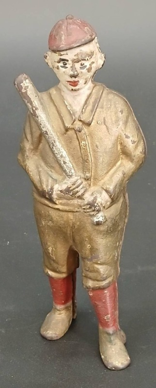 Cast Iron Baseball Player Still Bank