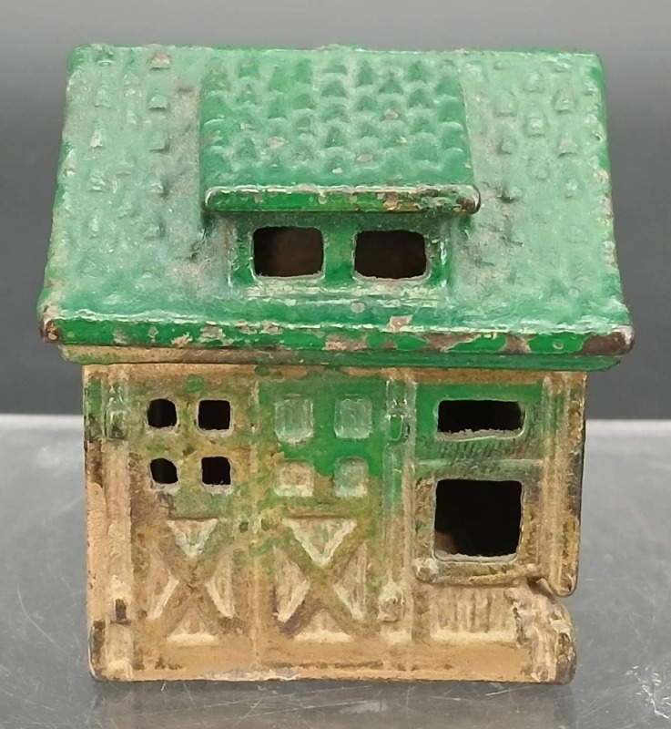 Cast Iron House-Shaped Still Bank