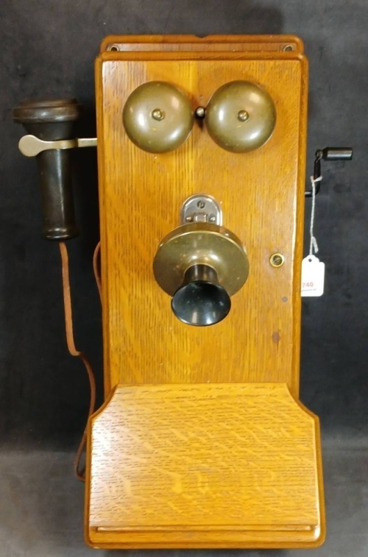 Kellogg Wall-Mounted Wooden Telephone