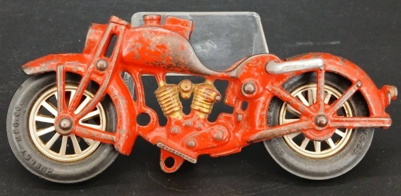 Hubley Cast Iron Motorcycle Toy