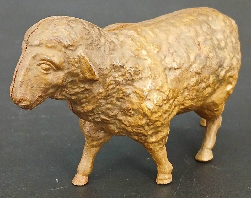 Cast Iron Sheep Figural Bank