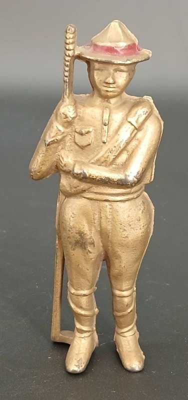 A.C. Williams Cast Iron Boy Scout Still Bank