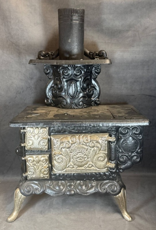 Ornate Cast Iron Miniature Stove
