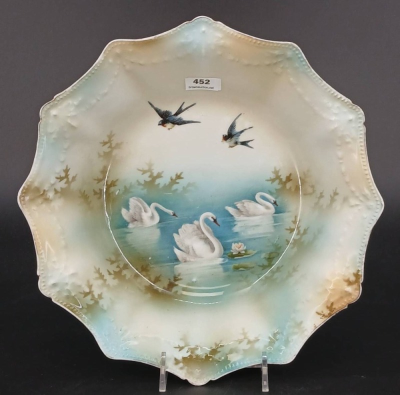 RS Prussia Bowl with Swans and Birds