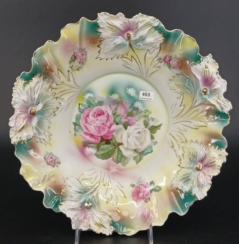 RS Prussia Carnation Mold Floral Bowl