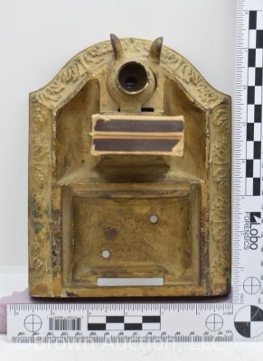 Cast Iron cigar cutter/ ashtray/ match holder combo - 8