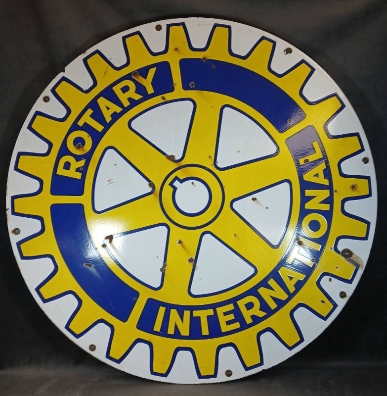 Single-Sided Porcelain Rotary Sign