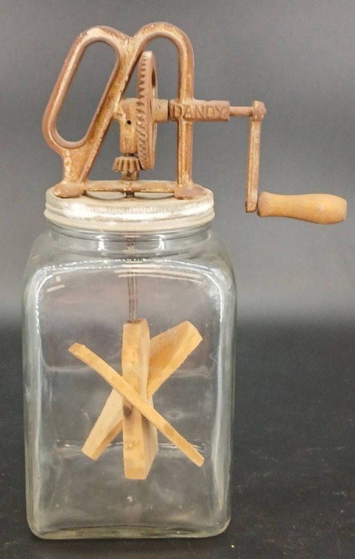 Dandy Butter Churn with Anchor Hocking Jar