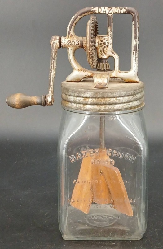 Dazey Churn No. 20 Glass Butter Churn
