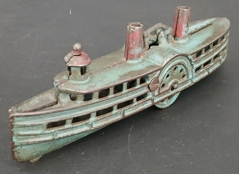 A.C. Williams Cast Iron Steamboat Bank