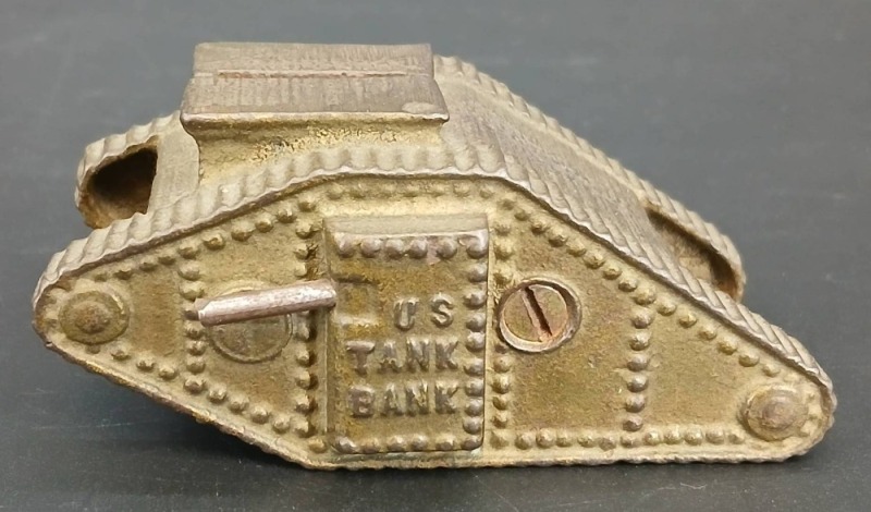 Cast Iron US Tank Bank